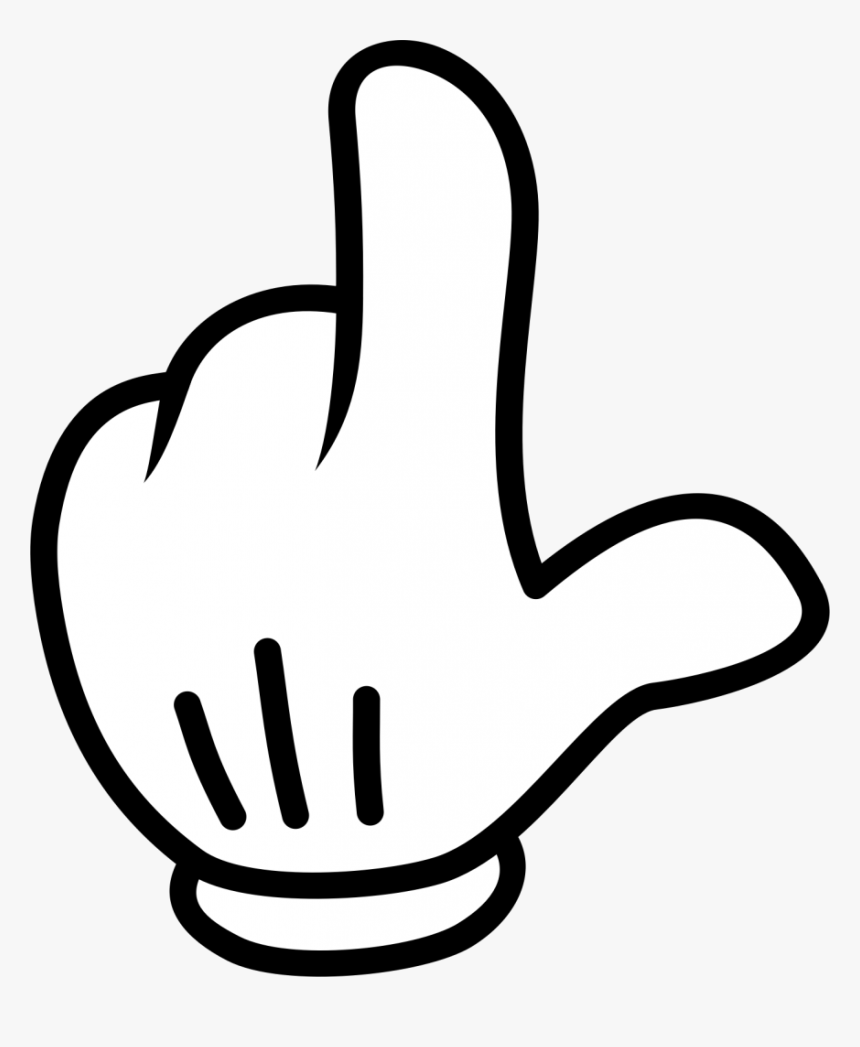 Mickey Mouse Hand Pointing Png - Mickey Mouse Hand Png, Transparent Png, Free Download