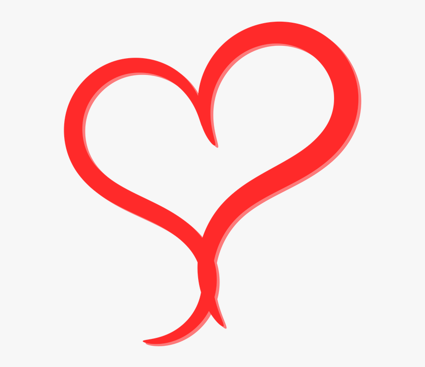 Heart Png Transparent Outline - Transparent Red Love Heart, Png Download, Free Download