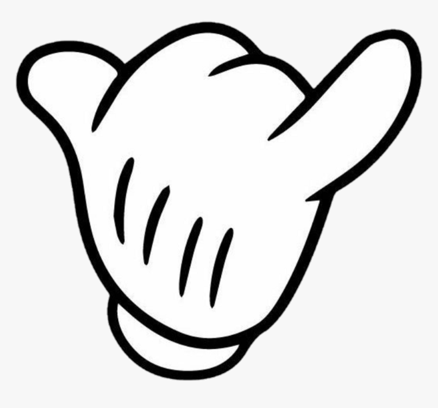 #mikymouse #mikymause #hand #call #callme #tumblr #png - Hang Loose Mickey, Transparent Png, Free Download