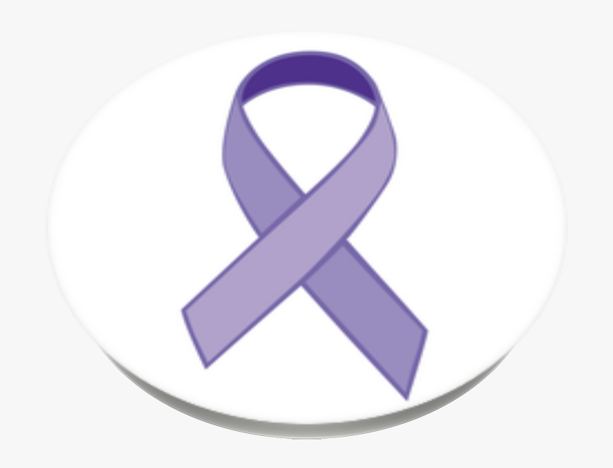 Lavender Cancer Ribbon - Circle, HD Png Download, Free Download