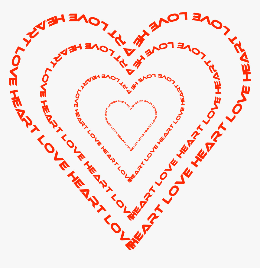 A Heart Done By Words Outline Clip Arts - Disegni D Amore Belli, HD Png Download, Free Download