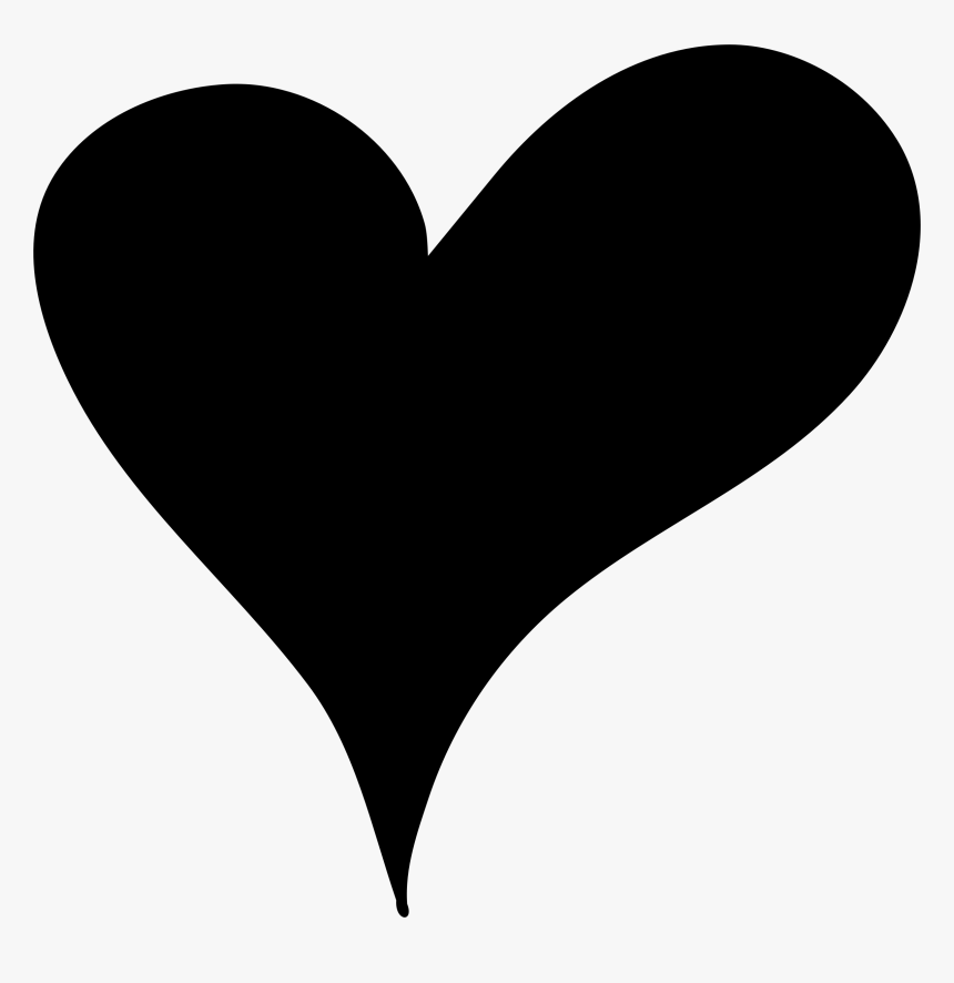Clipart Stock Outline Medium Image Png - Hand Drawn Heart Black