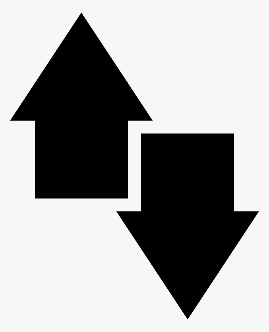 Up And Down Opposite Arrows Symbol Side By Side - Side By Side Icon, HD Png Download, Free Download