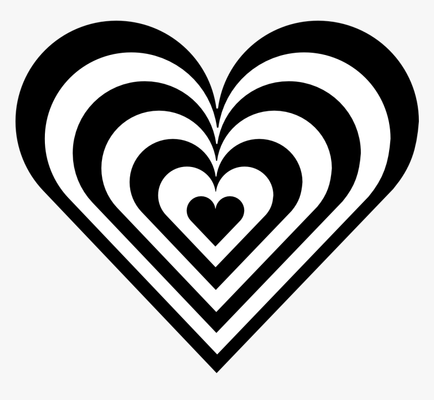 Heart Border Clipart Black And White Clipart Library - Black And White Heart Clipart, HD Png Download, Free Download