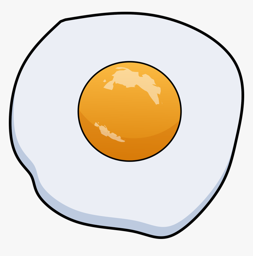 Egg, Omelette, Sunny Side Up - Circle, HD Png Download, Free Download