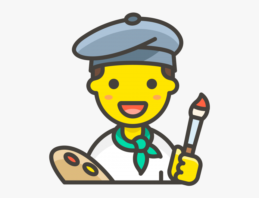 Painter Man Emoji - Artist Icon Png, Transparent Png, Free Download