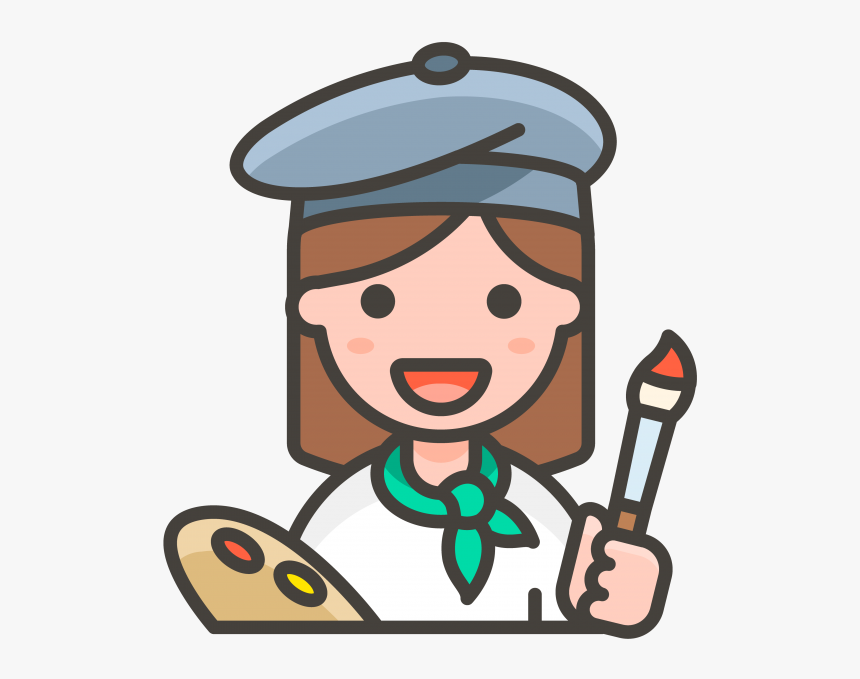 Painter Woman Emoji - Artist Icon Png, Transparent Png, Free Download