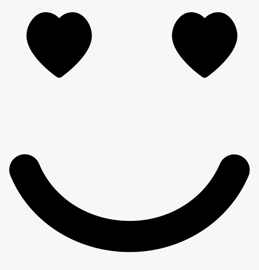 Emoticon In Love Face With Heart Shaped Eyes In Square - Smile Eyes Icon, HD Png Download, Free Download