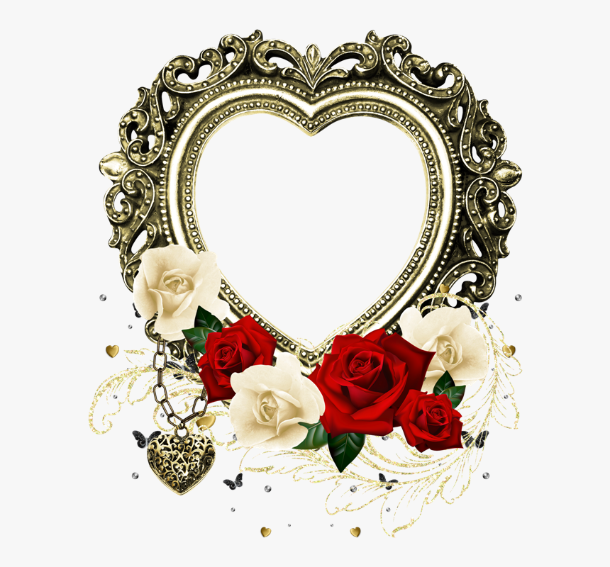 Heart Outline, Happy Heart, I Love Heart, My Heart, - Marcos De Corazon Con Flores, HD Png Download, Free Download