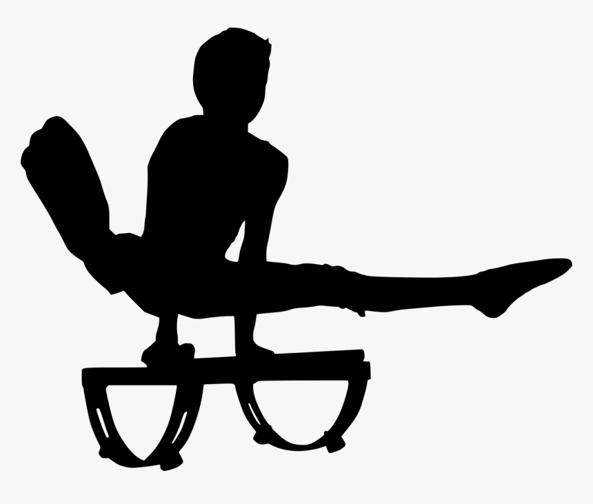 Gymnastics Png - Gymnastic Black And White Clipart Png, Transparent Png, Free Download
