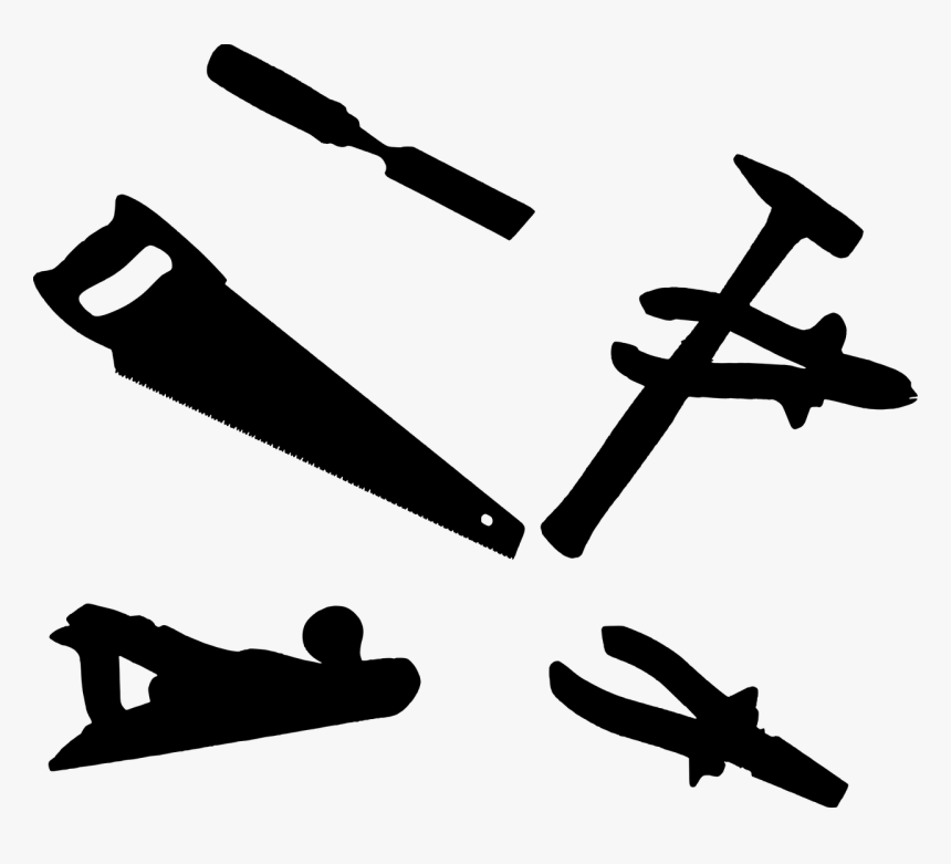 Carpentry, Equipment, Tools, Silhouette - Siluetas De Herramientas De Carpinteria, HD Png Download, Free Download