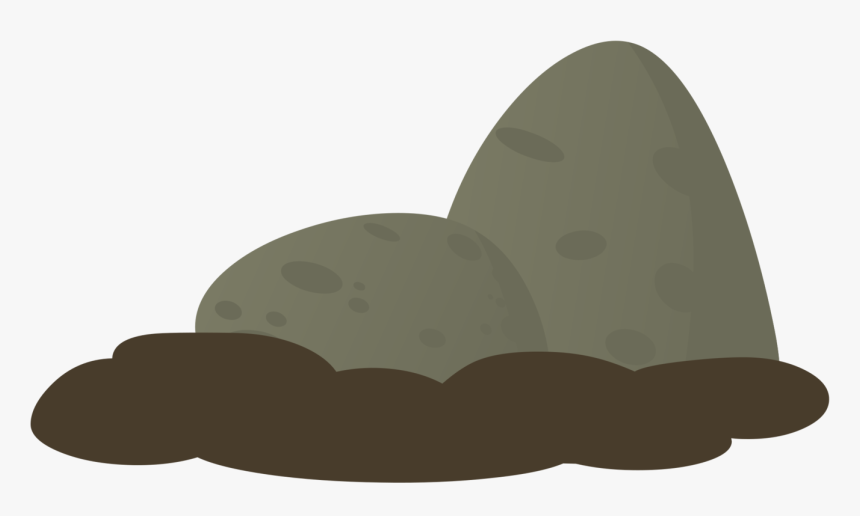Boulder Clipart Glitch - Rock With Moss Png Cartoon, Transparent Png, Free Download
