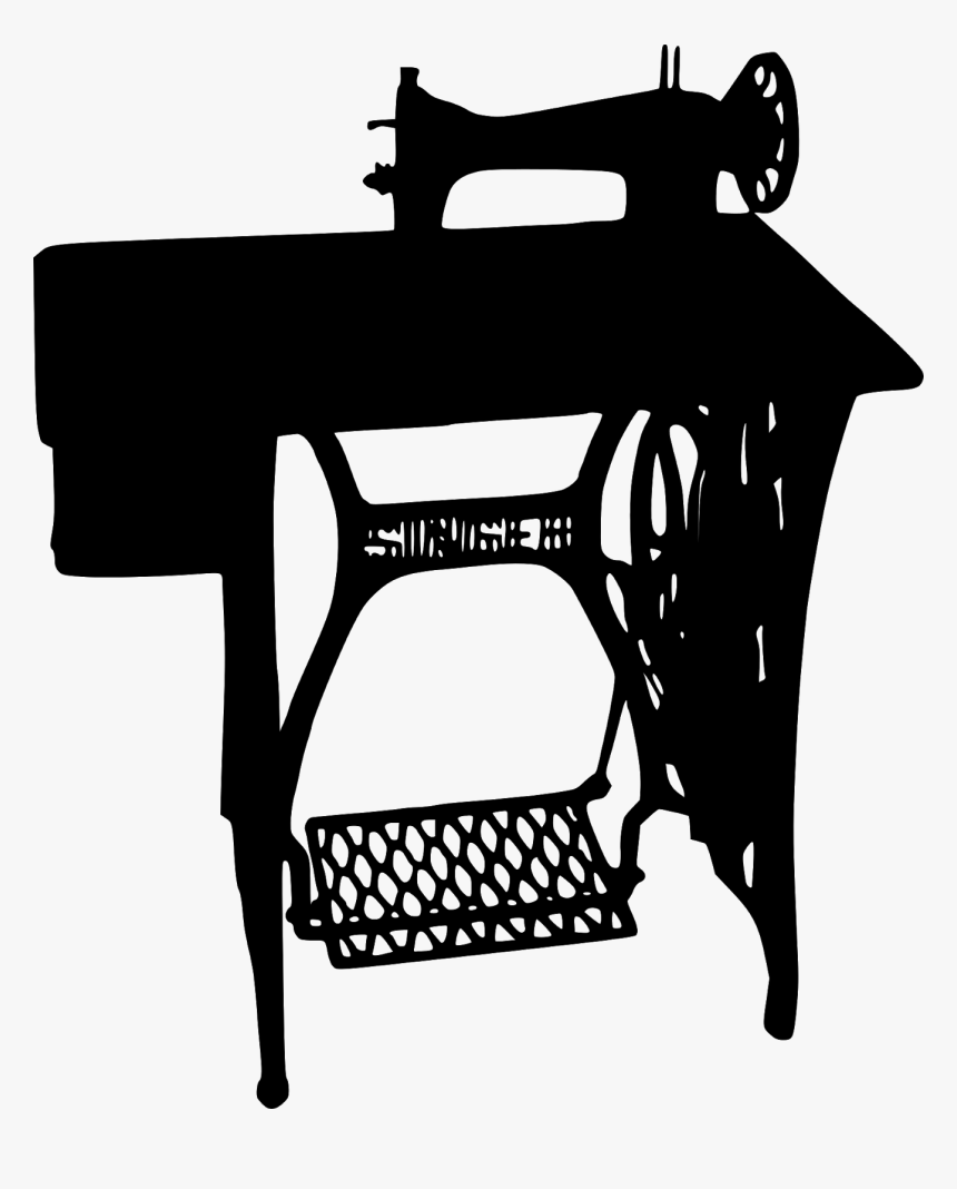 Sewing, Machine, Silhouette, Old, Industrial, Spool, - Maquina De Costura Silhueta, HD Png Download, Free Download