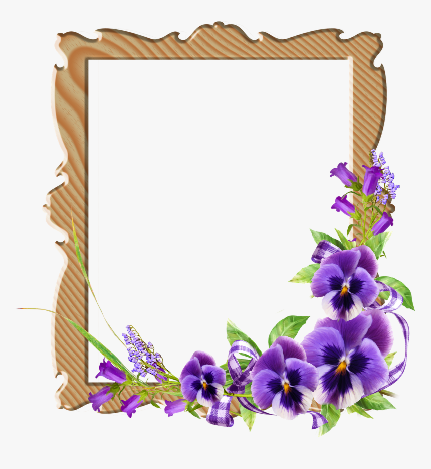 Marcos Png Para Photoshop - Corner Purple Flowers Png, Transparent Png, Free Download