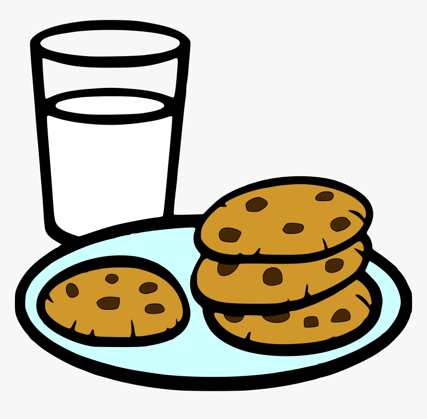 Cookies And Milk Big - Milk And Cookies Svg, HD Png Download, Free Download