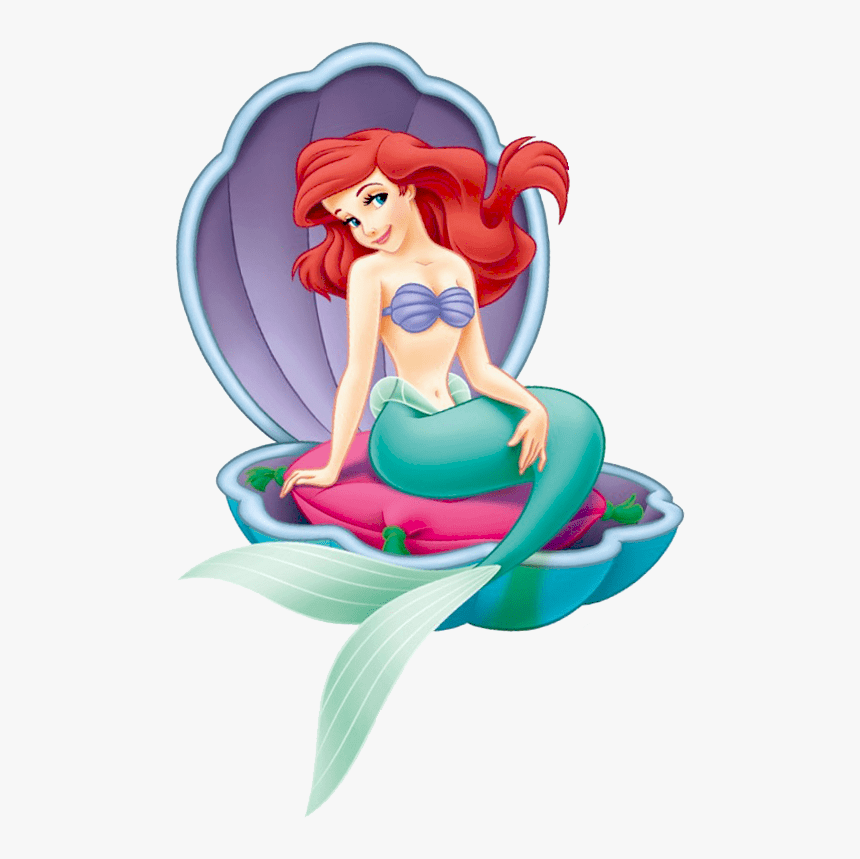 La Sirenita En Cáscara - Clipart Little Mermaid Png, Transparent Png, Free Download