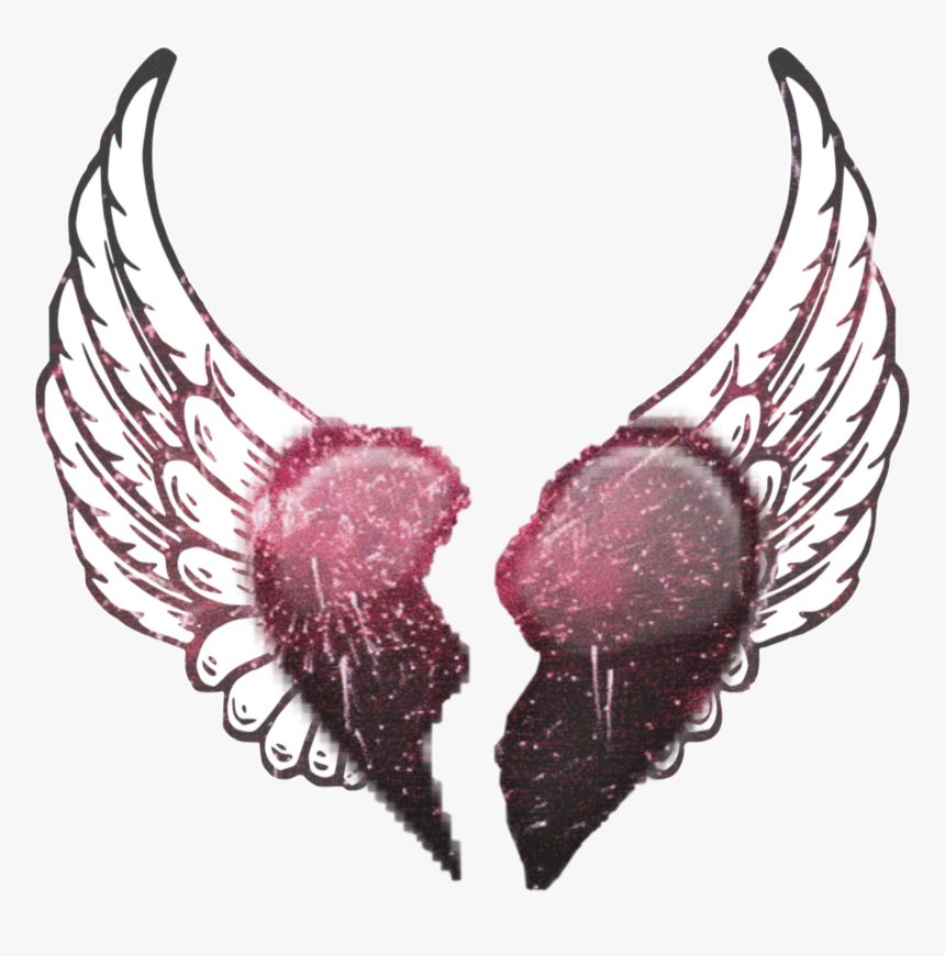 #heart #broken #wings - Broken Heart With Wings, HD Png Download, Free Download