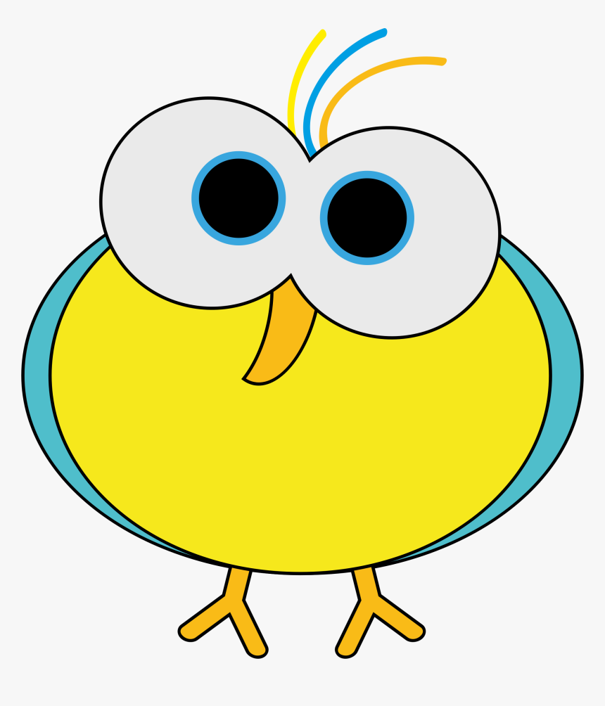 Birdie With Big Eyes Vector Clipart Image Free Stock - Clip Art, HD Png Dow...
