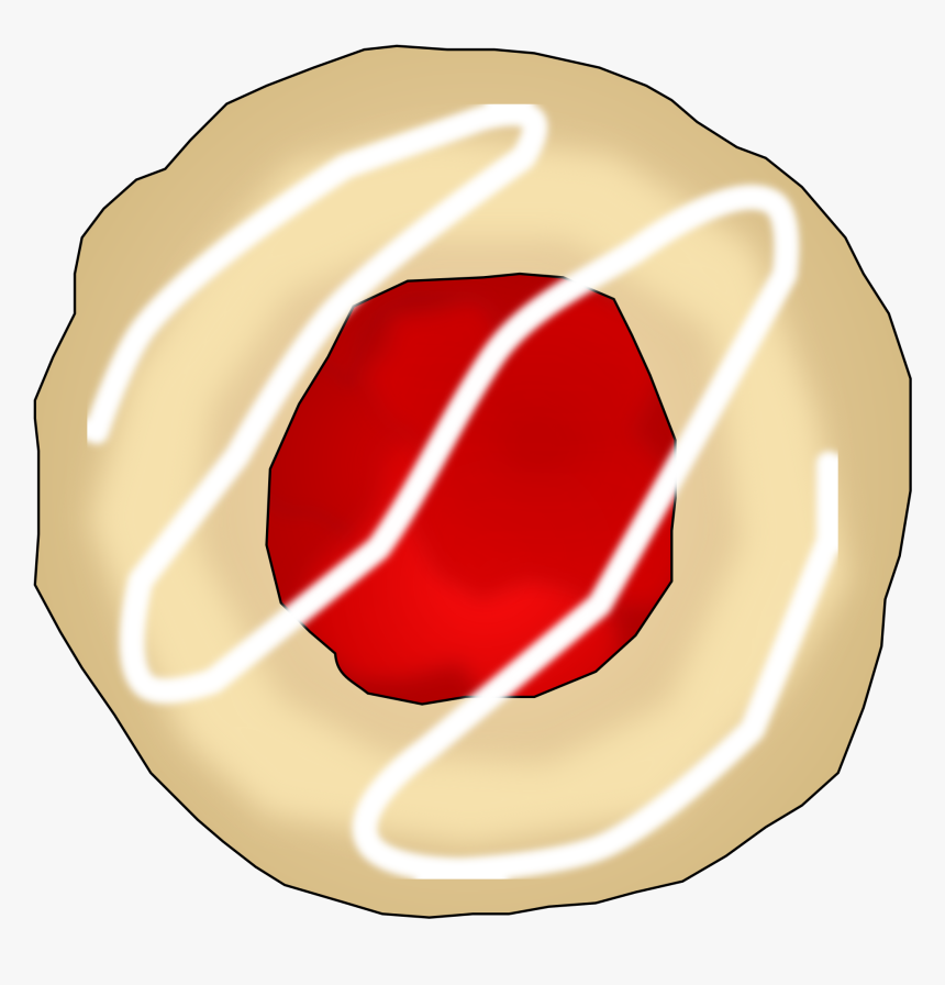 Cookie Clipart Colorful Cookie - Thumbprint Cookie Clipart, HD Png Download, Free Download