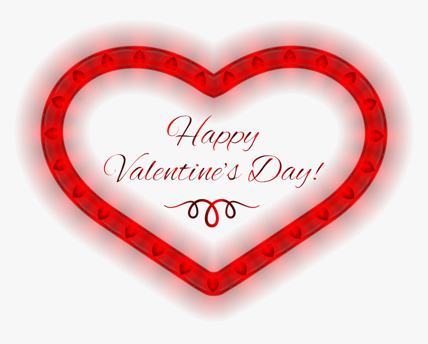 Valentines Day Heart Png - Happy Valentine's Day Sign, Transparent Png, Free Download