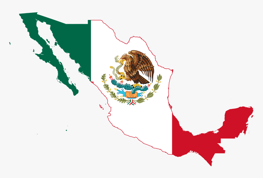 Mexico Map With Flag, HD Png Download, Free Download