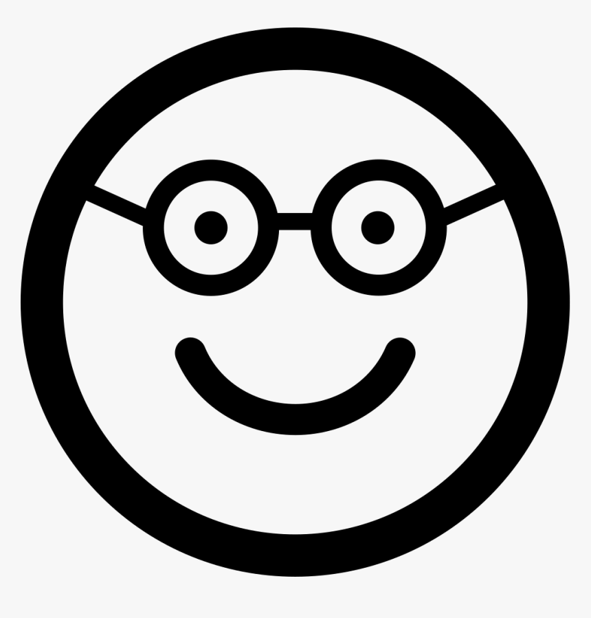 Nerd Happy Smiling Face In Rounded Square Face - Number 8 In Circle Png, Transparent Png, Free Download