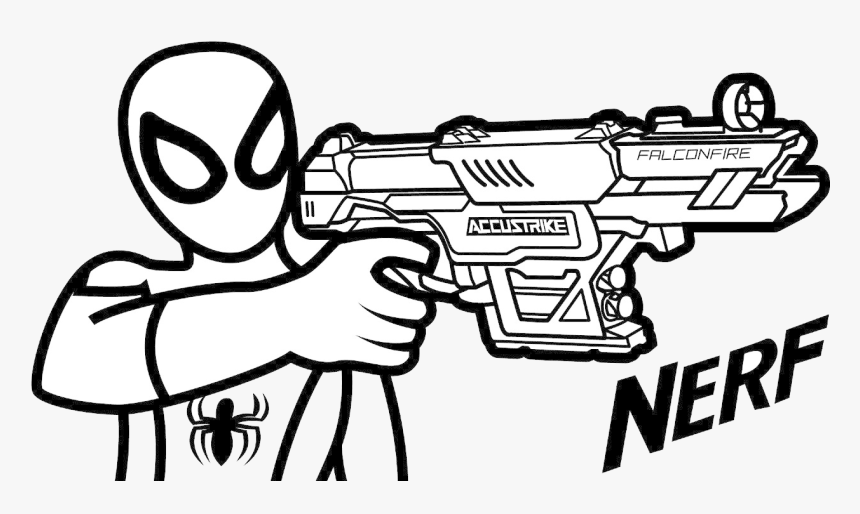 Nerf Gun Coloring Pages Photos Of Pretty Guns Arilitv - Nerf Gun Coloring Pages, HD Png Download, Free Download