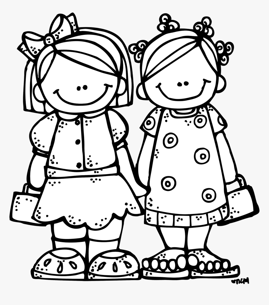 28 Collection Of Friends Clipart Black And White Png - Sisters Clipart Black And White, Transparent Png, Free Download