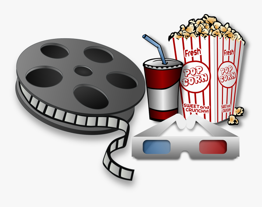 Película, Cine, Palomitas De Maíz, Coque, Diversión - Movie Reel Clipart, HD Png Download, Free Download