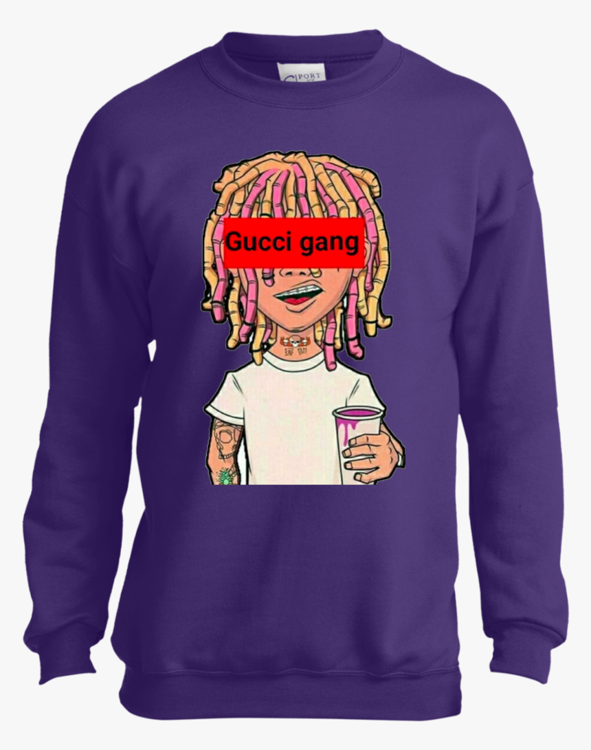 Lil Pump Gucci Gang Youth Sweatshirt Sweatshirts , - Lil Pump Merch, HD Png Download, Free Download