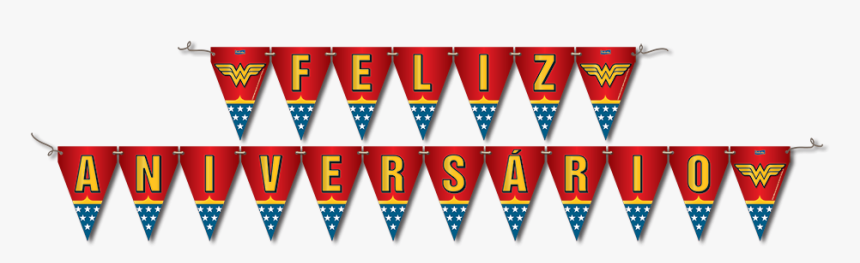 Faixa Feliz Aniversario Mulher Maravilha Festcolor - Coisas De Mulher Maravilha Para Aniversário, HD Png Download, Free Download