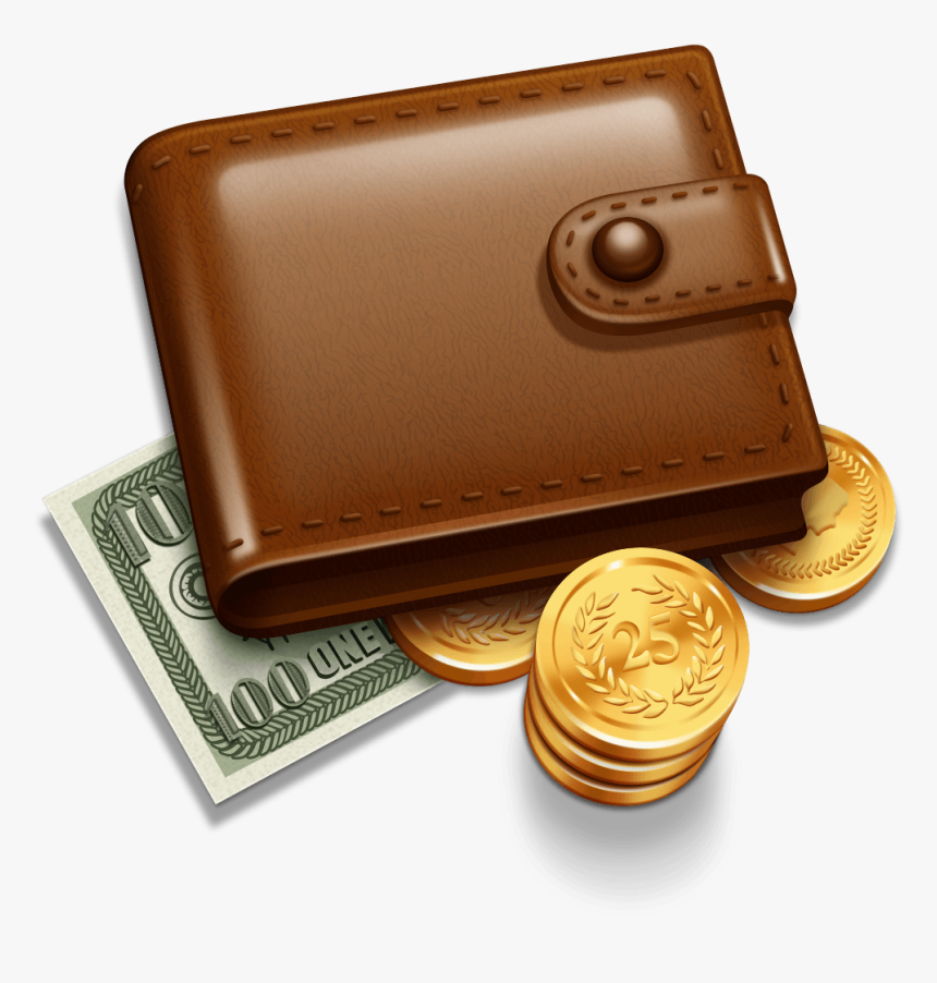 Wallet With Money Coins, HD Png Download, Free Download