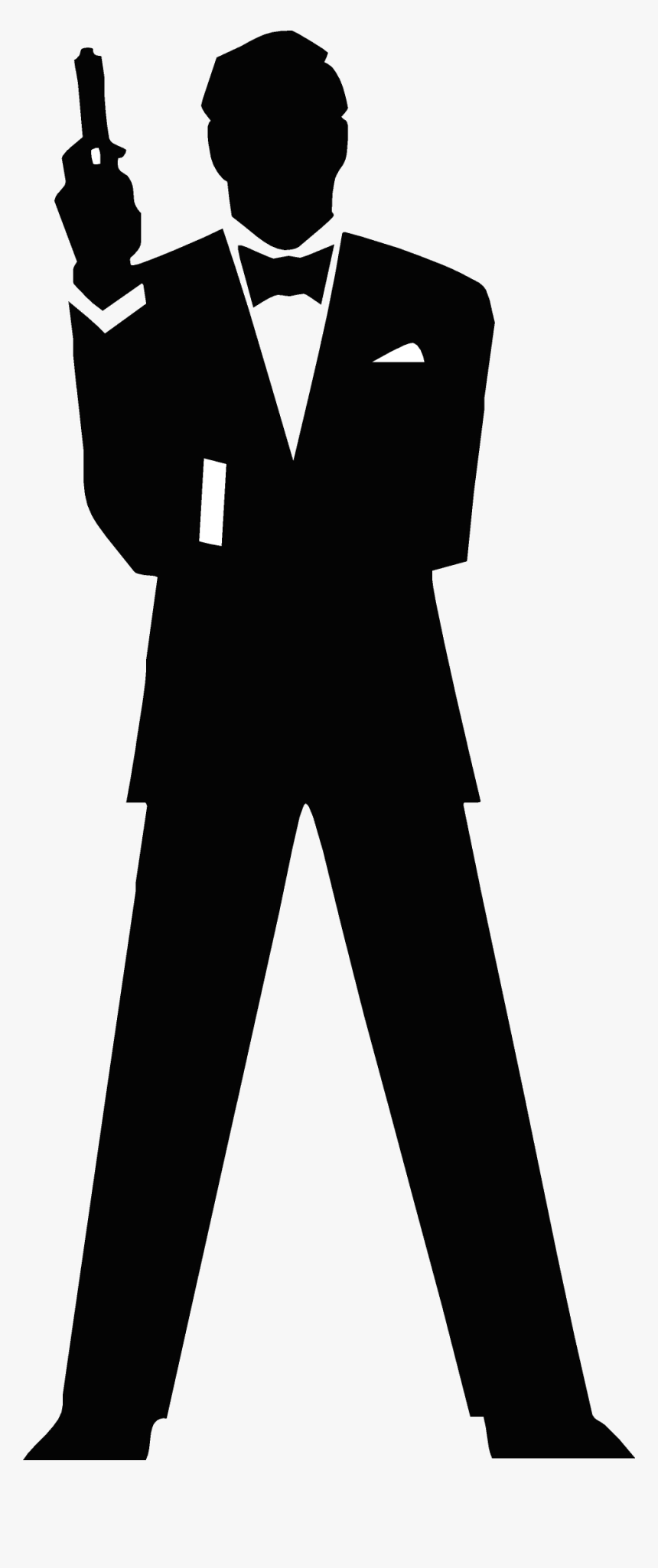 Clip Art James Bond Silhouette Clip Art - Sticker James Bond, HD Png Download, Free Download