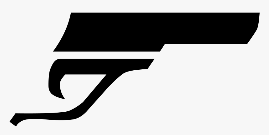 Transparent Pistol Silhouette Png - James Bond Gun Clip Art, Png Download, Free Download