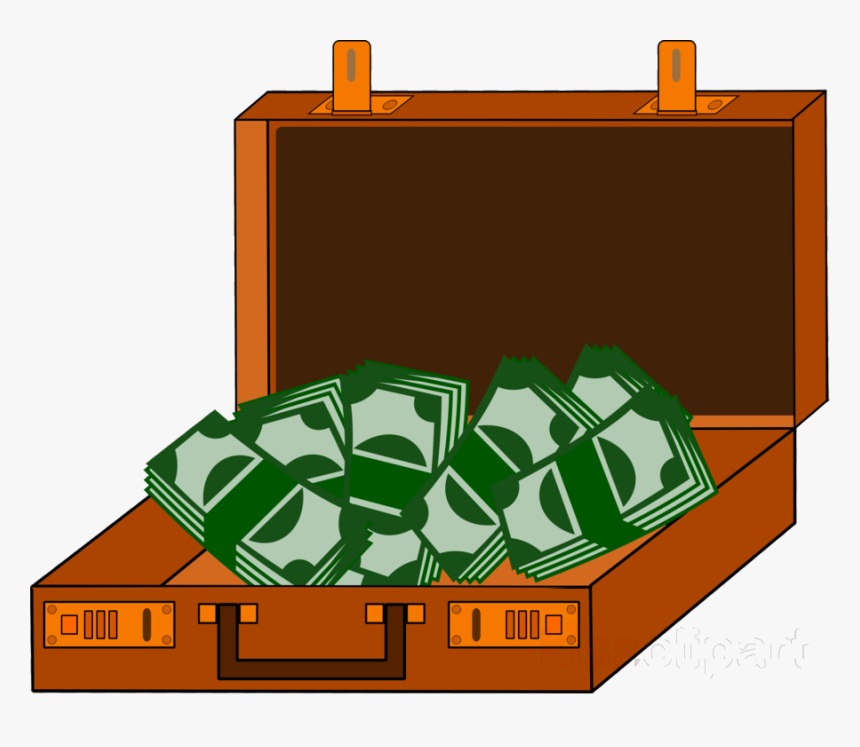 Cash Money Grass Transparent Image Clipart Free Png - Suitcase With Money Clipart, Png Download, Free Download