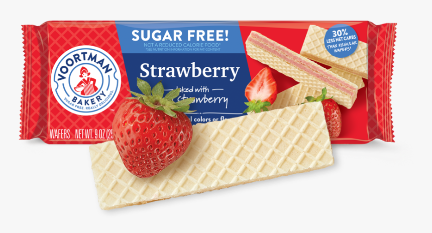 Sugar Free Strawberry Wafers - Voortman Sugar Free Strawberry Wafers, HD Png Download, Free Download