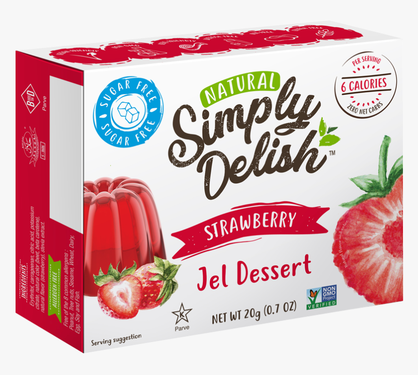 Strawberry Jelly - Simply Delish Jello Strawberry, HD Png Download, Free Download