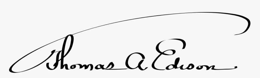 Thomas Alva Edison Signature, HD Png Download, Free Download