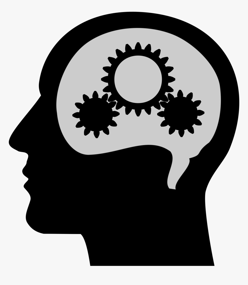 Transparent Cooking Silhouette Png - Black And White Brain Thinking, Png Download, Free Download