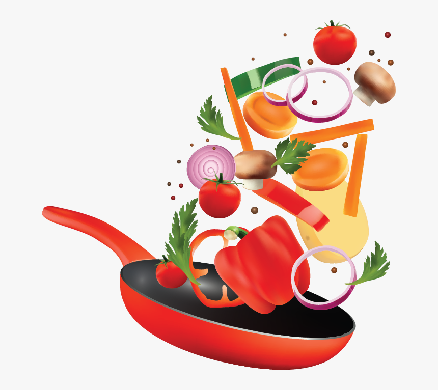 Fry Pan Cooking - Food & Beverage Cartoon, HD Png Download, Free Download