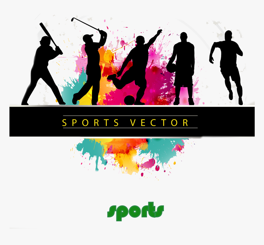 Silhouette Poster Dynamic Sports Figures Sport Clipart - National Sports Day Of India, HD Png Download, Free Download