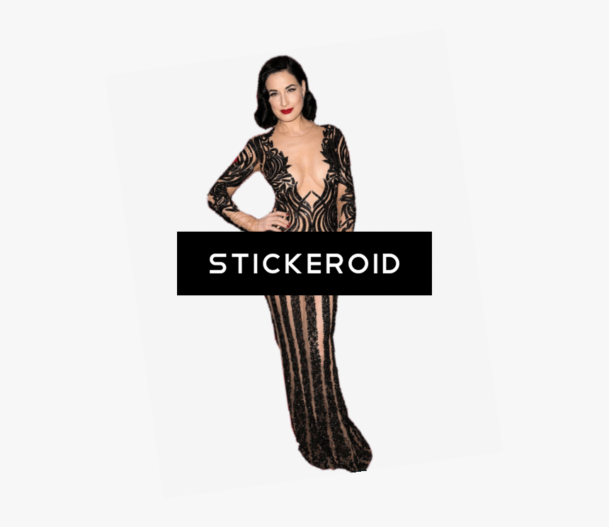 Dita Von Teese Zebra Dress - Photo Shoot, HD Png Download, Free Download