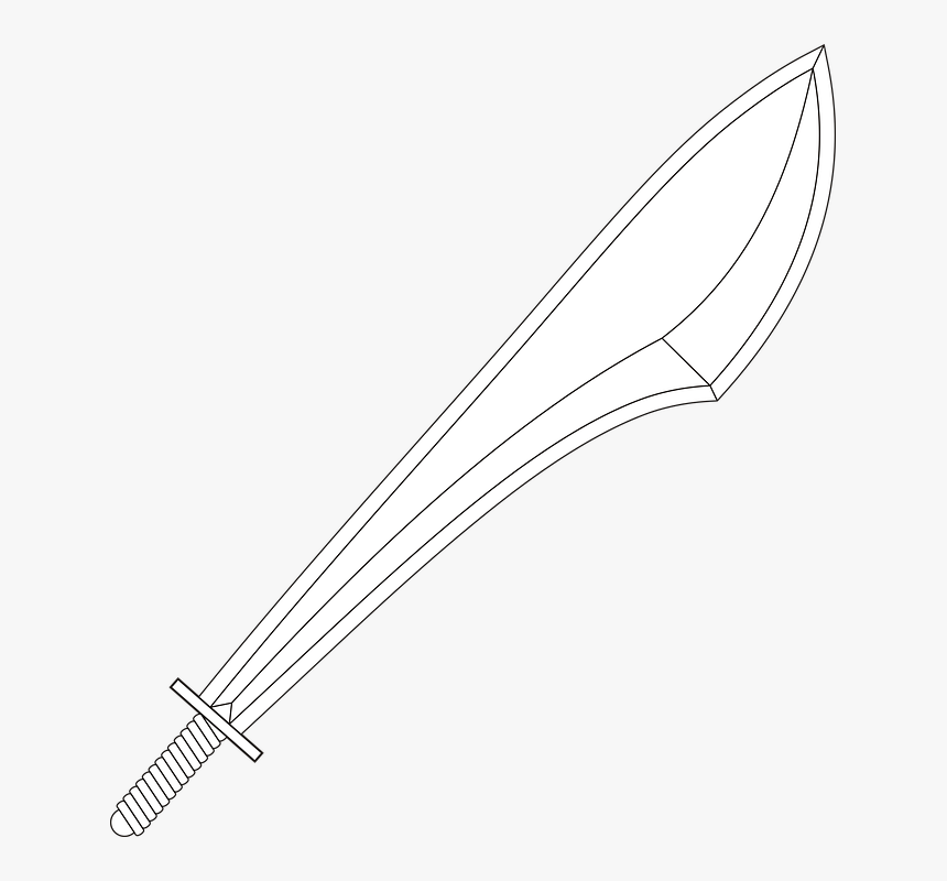 Weapon, Sword, Line Drawing - Weapon, HD Png Download, Free Download