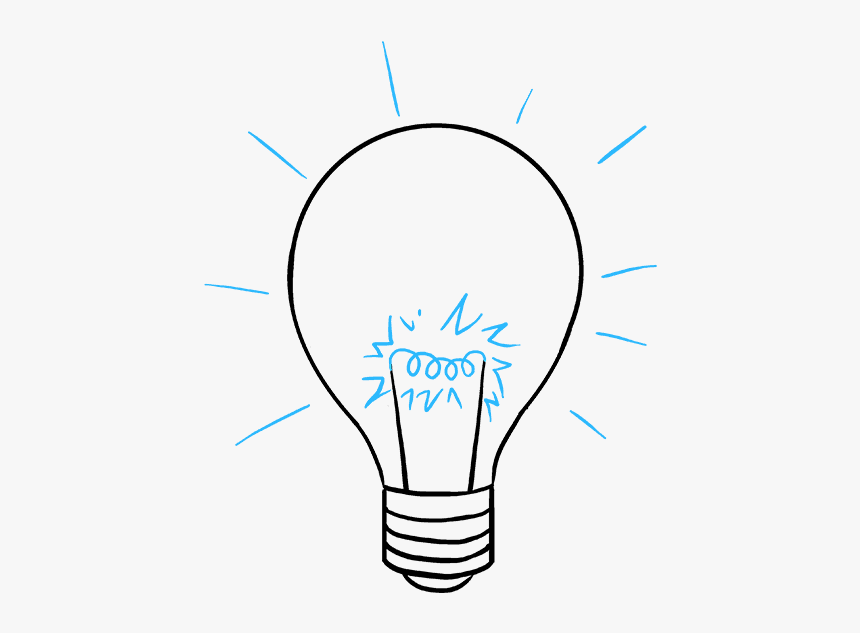 Thomas Drawing Simple - Light Bulb Pen Drawing, HD Png Download, Free Download