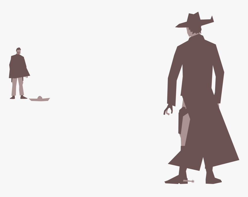 Transparent Sword Silhouette Png - High Noon Western Showdown, Png Download, Free Download