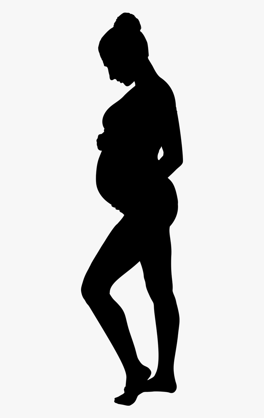 Pregnancy Woman Mother Silhouette - Pregnant Woman Silhouette Standing, HD Png Download, Free Download