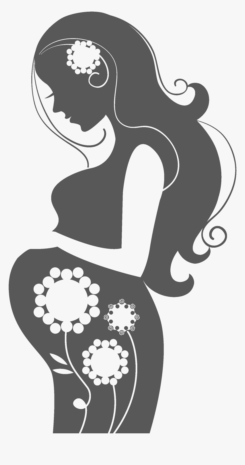 Pregnancy Silhouette Woman Clip Art - Pregnancy Silhouette, HD Png Download, Free Download