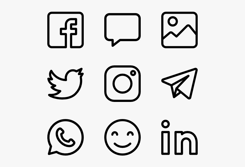 Iconos De Redes Sociales Png - Redes Sociales Para Dibujar, Transparent Png  - kindpng