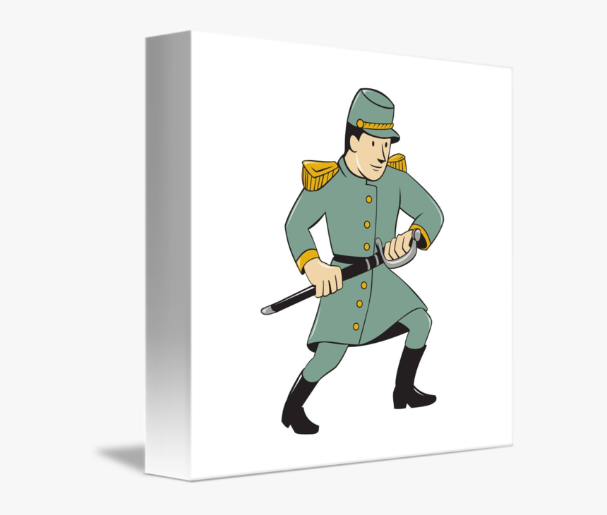 Transparent Civil War Soldier Clipart - Confederate Soldiers Drawing, HD Png Download, Free Download