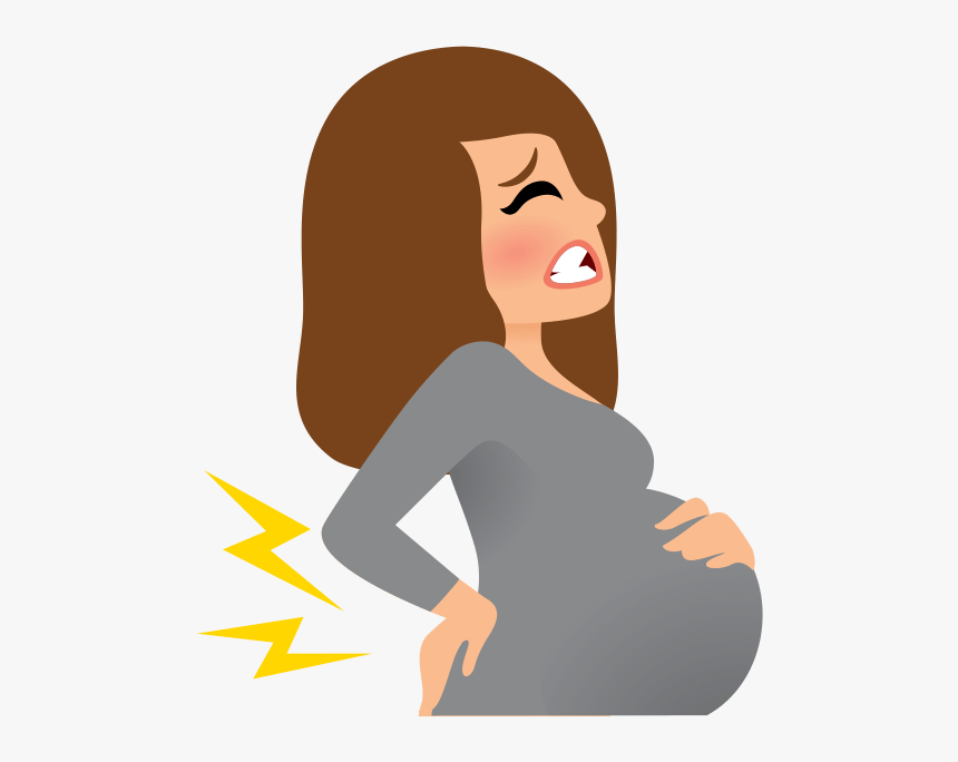 Pregnant Back Pain Cartoon, HD Png Download, Free Download